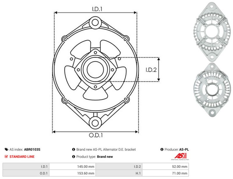 Kaitsekate, generaator, AS-PL ABR0103S