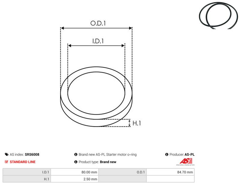 AS-PL SRS6008 Repair Set, alternator