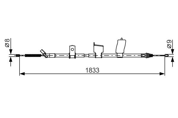 Тросовий привод, стоянкове гальмо, NISSAN QASHQAI 08-, Bosch 1987482340