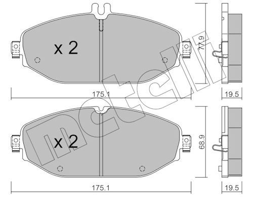 Plaquettes+de+frein+à+disque METELLI 22-1132-0