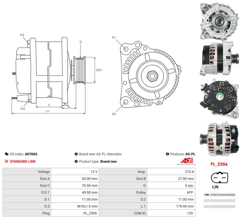 AS-PL A0766S Generatorius