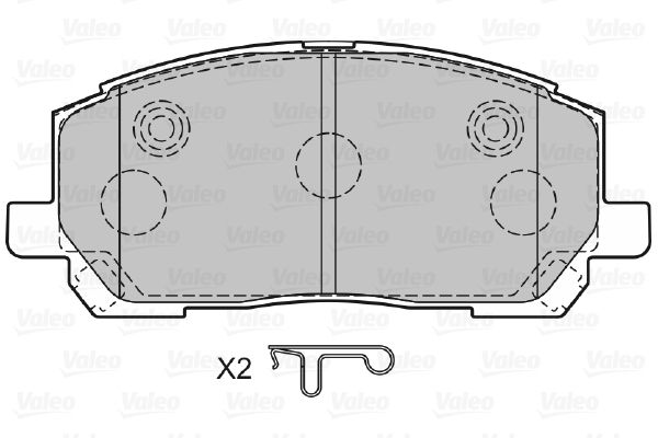 VALEO fékbetétkészlet, tárcsafék 598944
