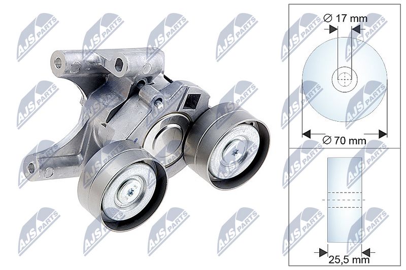 NTY RNK-FR-030 - Tensioner Pulley, V-ribbed belt