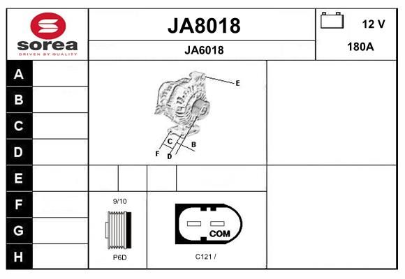 GENERATOR SNRA JA8018