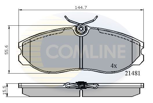 Комплект гальмівних накладок, дискове гальмо, Comline CBP0447