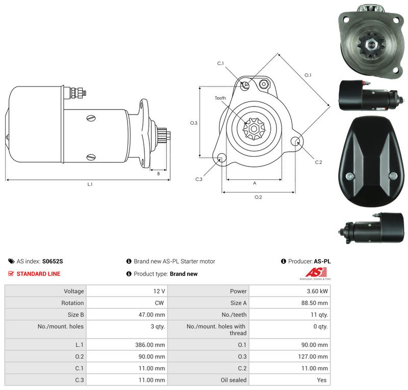 AS-PL S0652S Starter