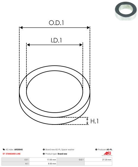AS-PL ARS0045 Repair Set, alternator