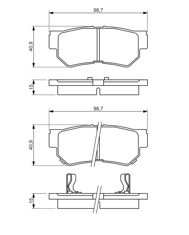 BOSCH Plaquettes de frein à disque 0 986 494 417