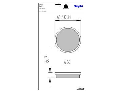 DELPHI LP347 - Brake Pad Set, disc parking brake