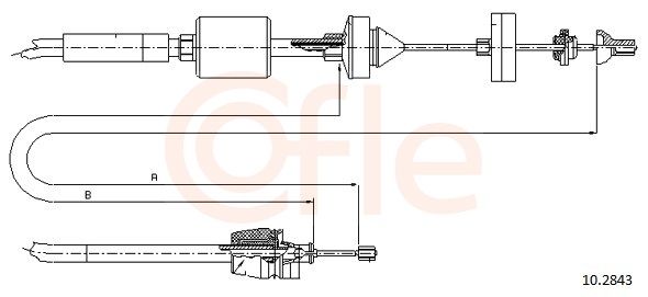 Тросовий привод, привод зчеплення, Cofle 92.10.2843