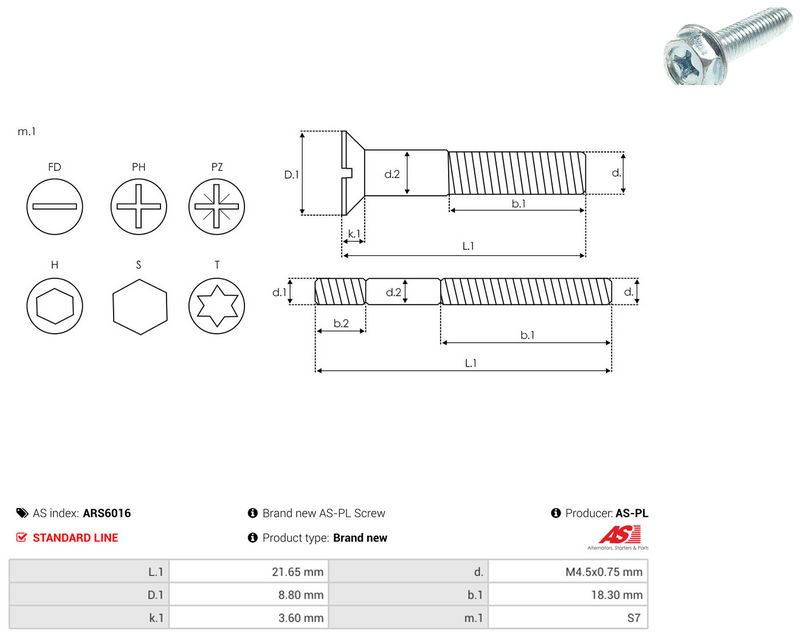 AS-PL ARS6016 Repair Set, alternator