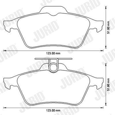 JURID 573186J Brake Pad Set, disc brake