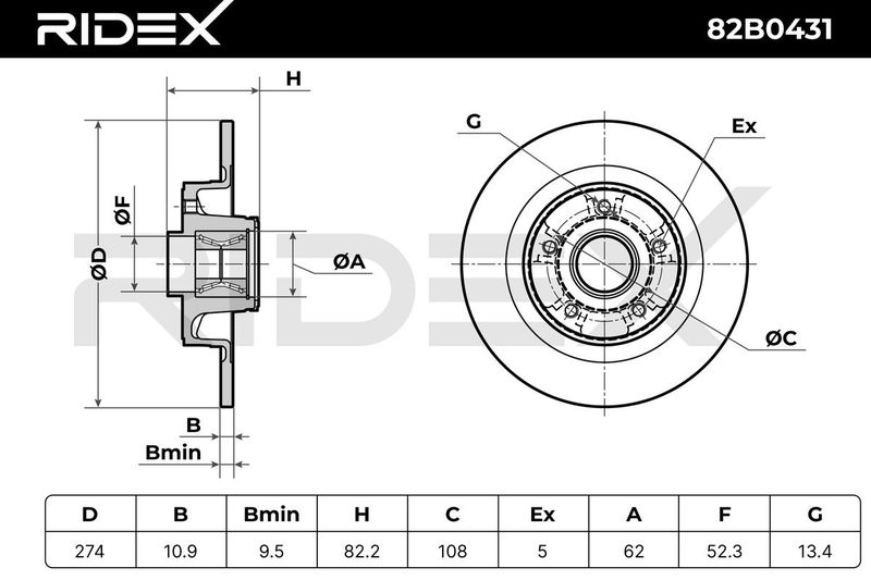 спирачен диск RIDEX