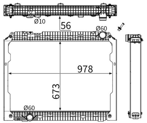 Chladič, chlazení motoru CR 2221 001S