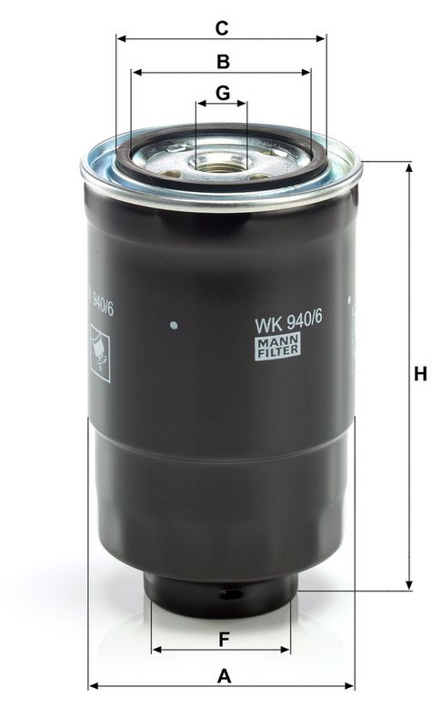 Filtru combustibil WK 940/6 x MANN-FILTER