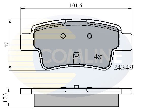 Comline Brake Pad Set, disc brake CBP01528