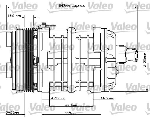 VALEO Compressor, airconditioning 815818