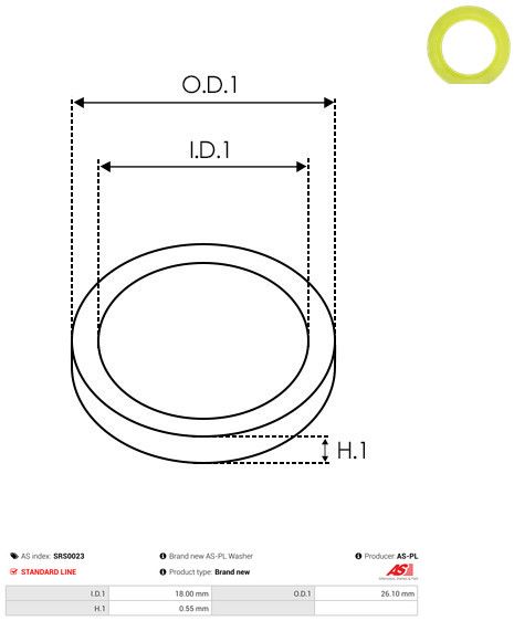 Remondikomplekt, generaator, AS-PL SRS0023