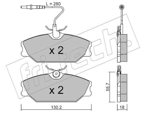 fri.tech. 144.0 Brake Pad Set, disc brake