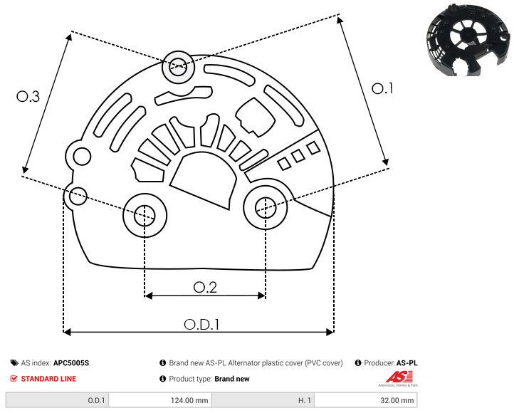 Kaitsekate, generaator, AS-PL APC5005S