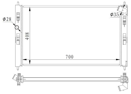 Радіатор, система охолодження двигуна, Nrf 59260