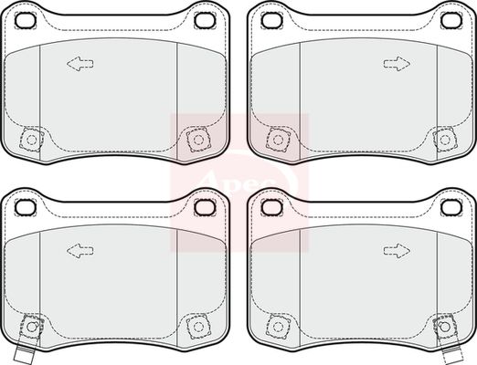 APEC Brake Pad Set, disc brake PAD1673