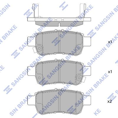 Bremsbelagsatz, Scheibenbremse