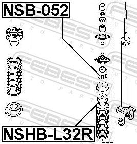 Розпірна трубка, амортизатор, Febest NSB-052