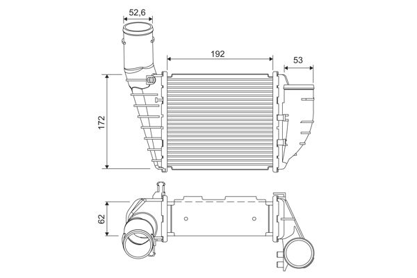 VALEO Intercooler, inlaatluchtkoeler 818828