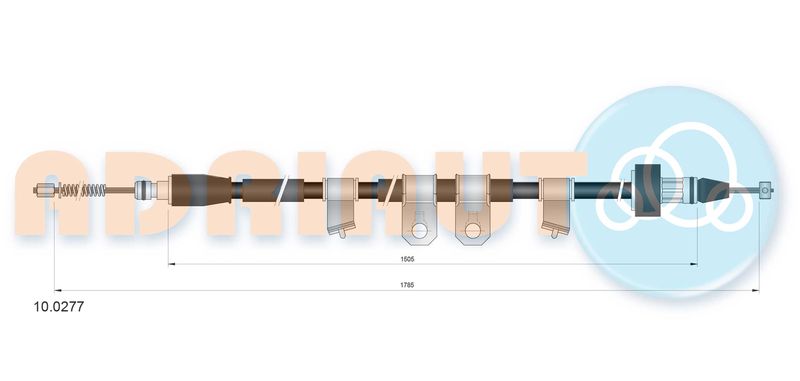 Тросовий привод, стоянкове гальмо, Adriauto 10.0277