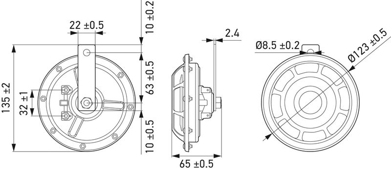 HELLA 3AG 003 399-801 Signal Horn