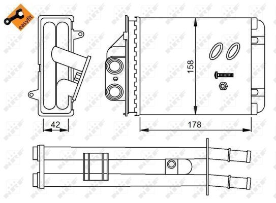 NRF 53641 Heat Exchanger, interior heating