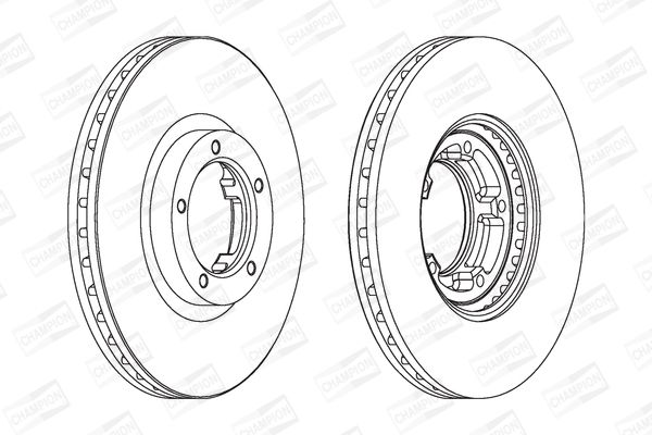 CHAMPION FORD диск гальмівний передній вент.Transit 91-254*24