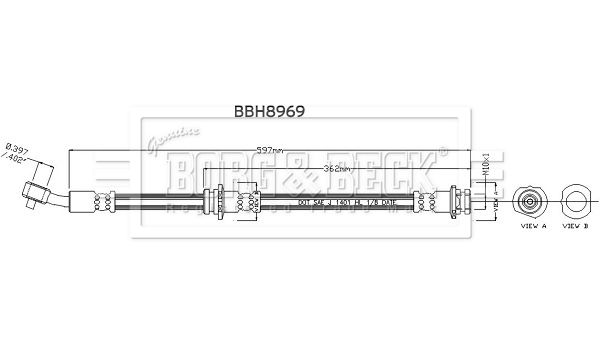 BORG & BECK fékcső BBH8969