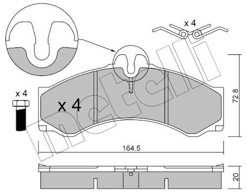 Plaquettes+de+frein+à+disque METELLI 22-0262-0