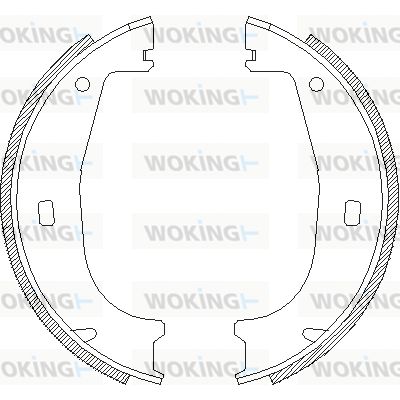 Комплект гальмівних колодок, стоянкове гальмо, Woking Z4406.00