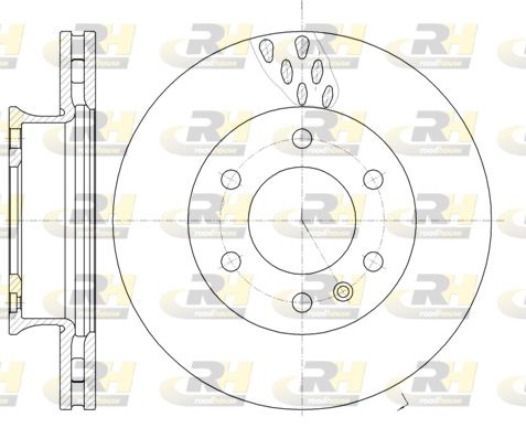 Гальмівний диск, передня вісь, з вентиляцією, 300мм, кількість отворів 6, Sprinter/VW Crafter 06- (299.6x28), Roadhouse 61034.10
