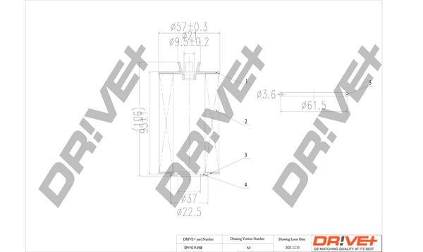 Оливний фільтр, Dr!Ve+ DP1110.11.0158