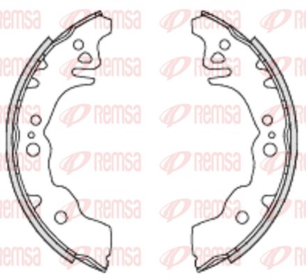 Комплект гальмівних колодок, Remsa 4230.00