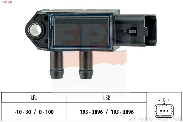 Sensor, presión gas de escape
