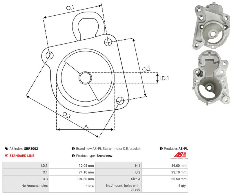 AS-PL SBR3002 Starter Lid, carburettor
