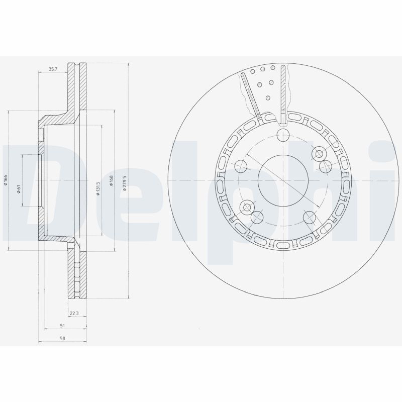 DELPHI féktárcsa BG2449