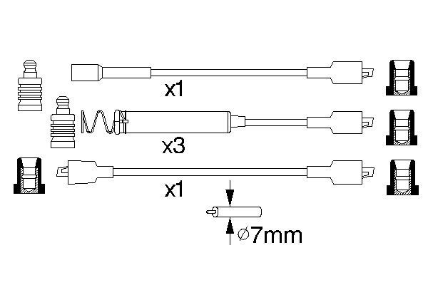 BOSCH дроти високого напруги OPEL KADETT 1.8 87-92