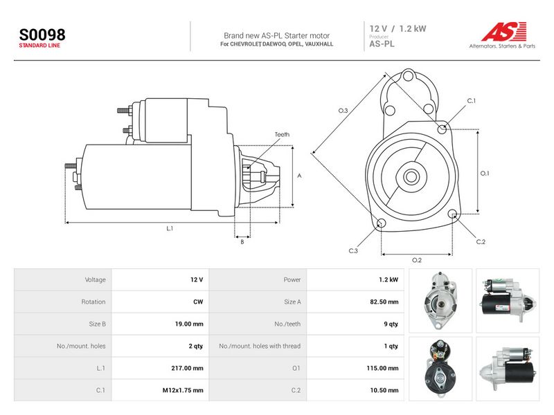 Starter, AS-PL S0098