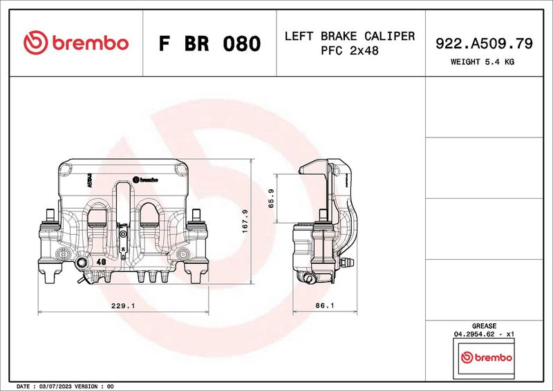 BREMBO F BR 080 Brake Caliper