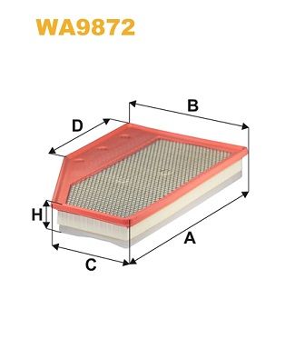 WIX FILTERS WA9872 Фільтр повітряний Opel Insignia B 1.6-2.0 CDTI 17-