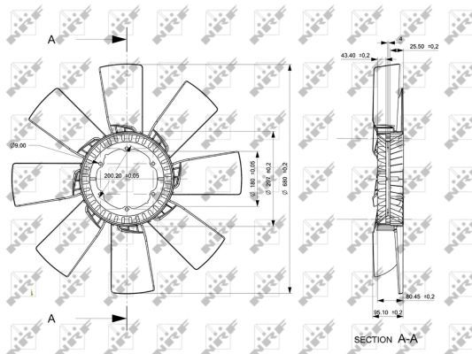 NRF 49858 Fan Wheel, engine cooling