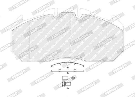 Sada brzdových destiček, kotoučová brzda FCV1404B