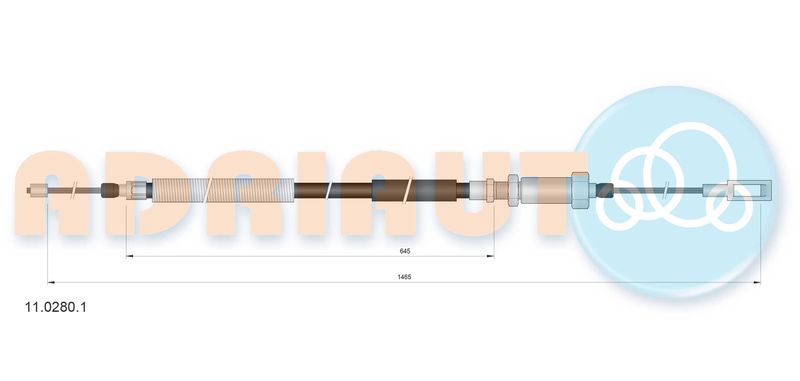 Тросовий привод, стоянкове гальмо, Adriauto 11.0280.1