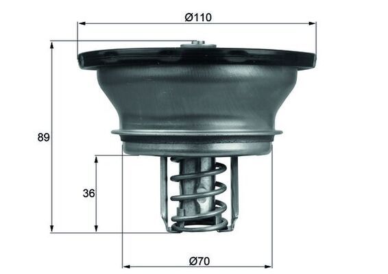 MAHLE termosztát, hűtőfolyadék THD 3 82